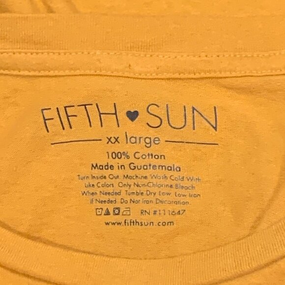 Fifth Sun Juniors Sz XXL Gold T-shirt Southwest Green Cactus Succulents #230G - Picture 6 of 6